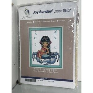 Cross Stitch kit Mermaid crab zodiac cancer 32x37 cm embroidery JOY SUNDAY